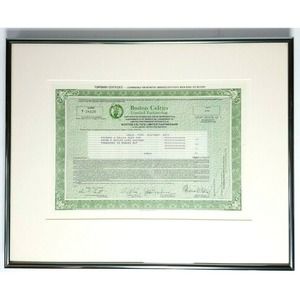 Boston Celtics Limited Partnership Certificat 1987